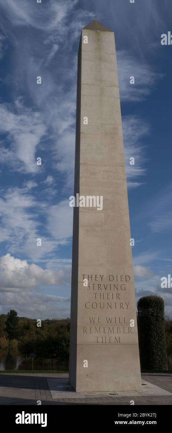 The Armed Forces Memorial at National Memorial Arboretum near Lichfield, Staffordshire. Stock Photo