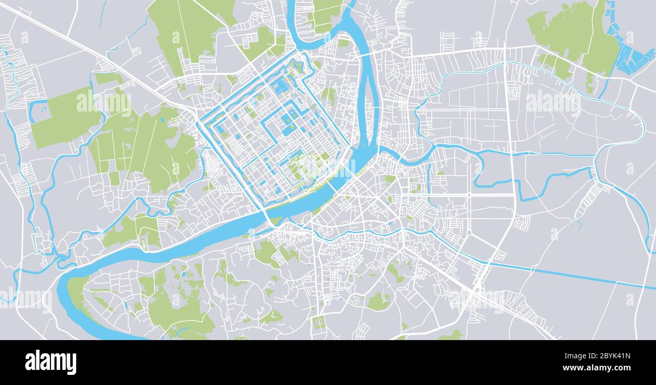 Urban vector city map of Hue, Vietnam Stock Vector Image & Art Alamy