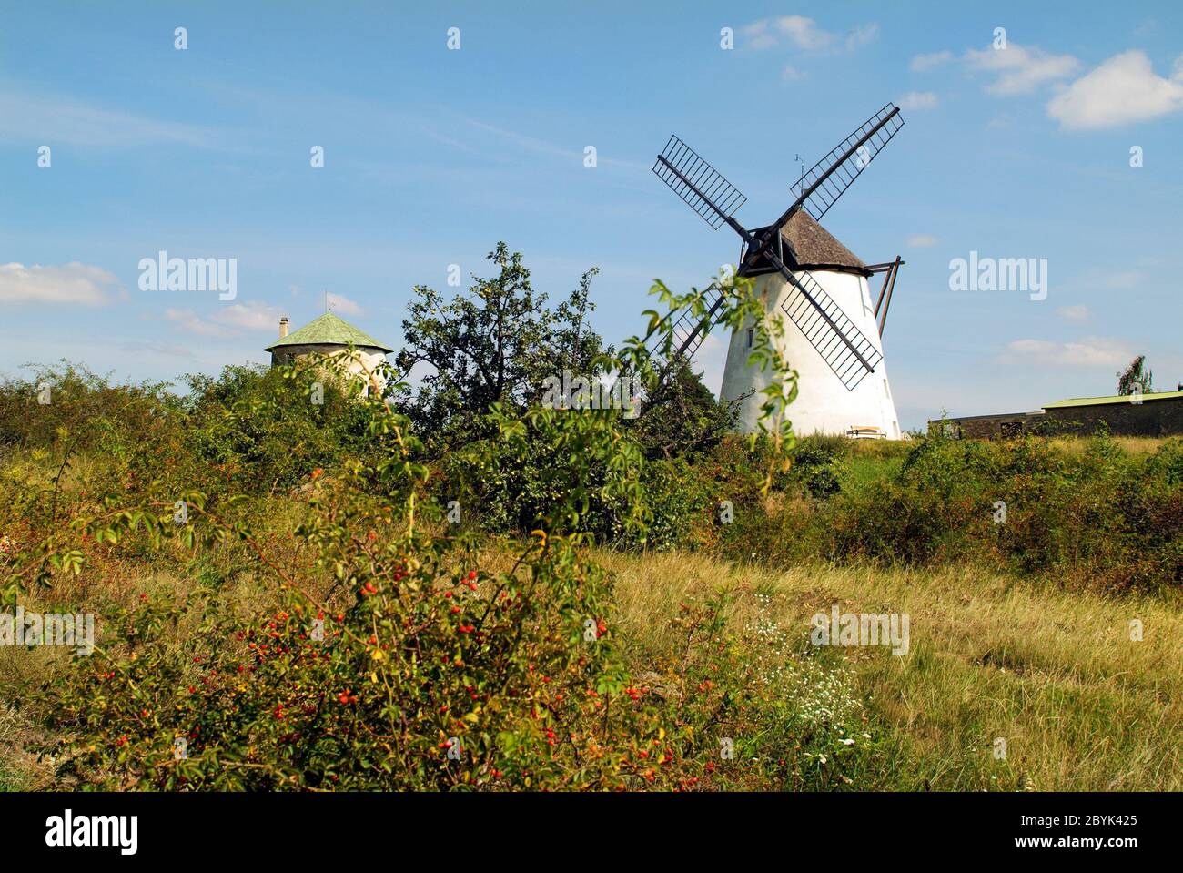 Austria, windmill in Retz Stock Photo