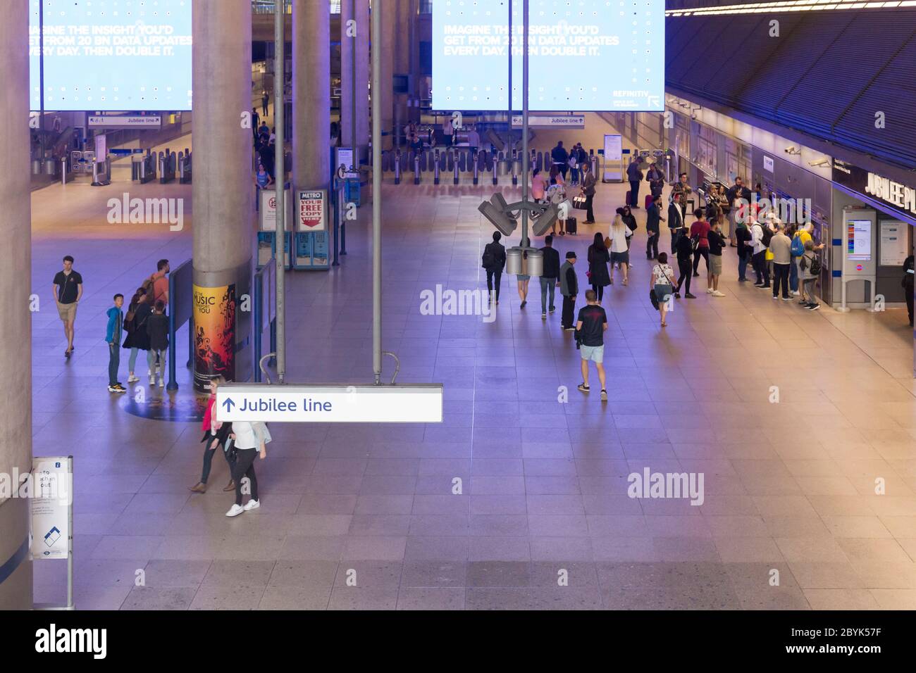 Canary Wharf Station, London, UK Stock Photo