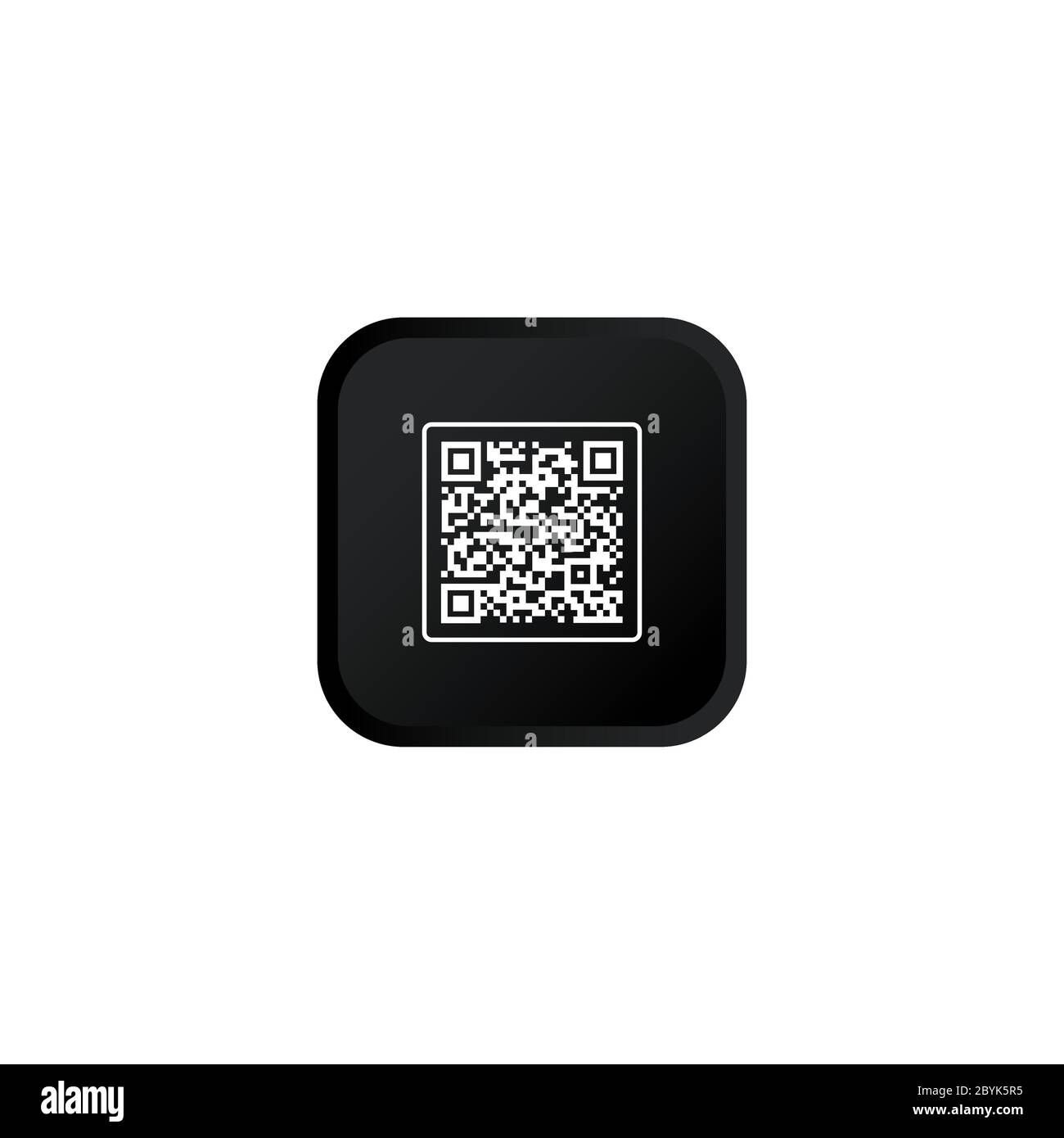 QR code, scanner icon modern button design black symbol isolated on ...