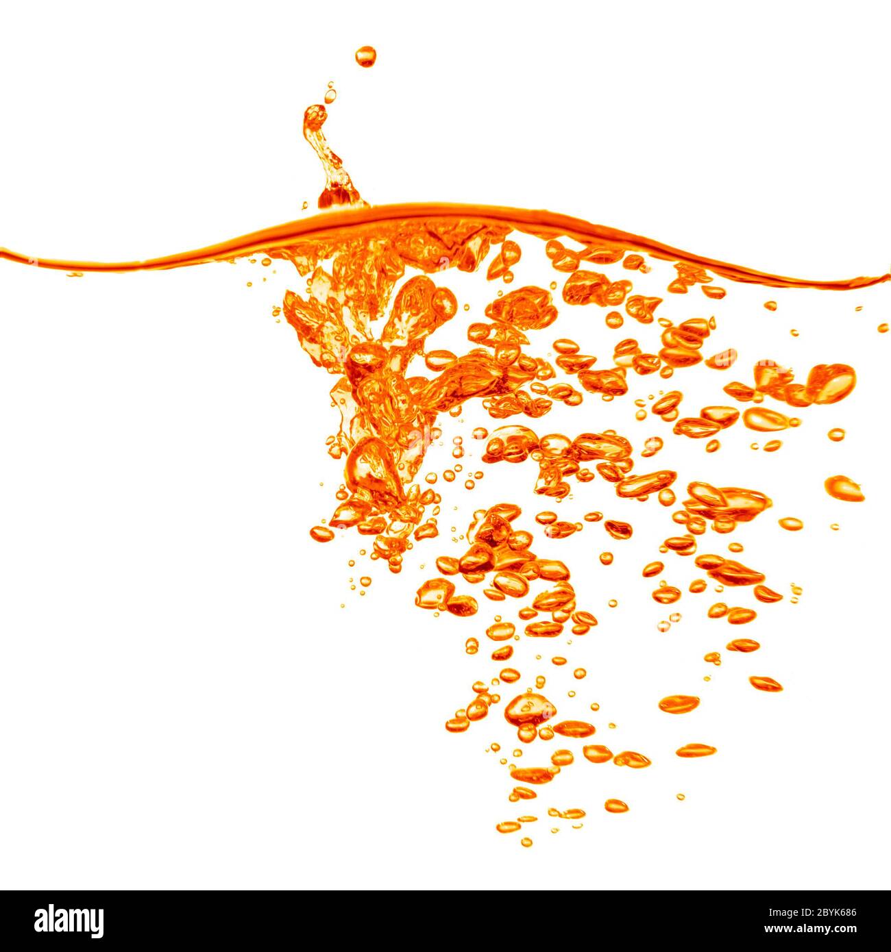 orange water splash isolated on white Stock Photo Alamy