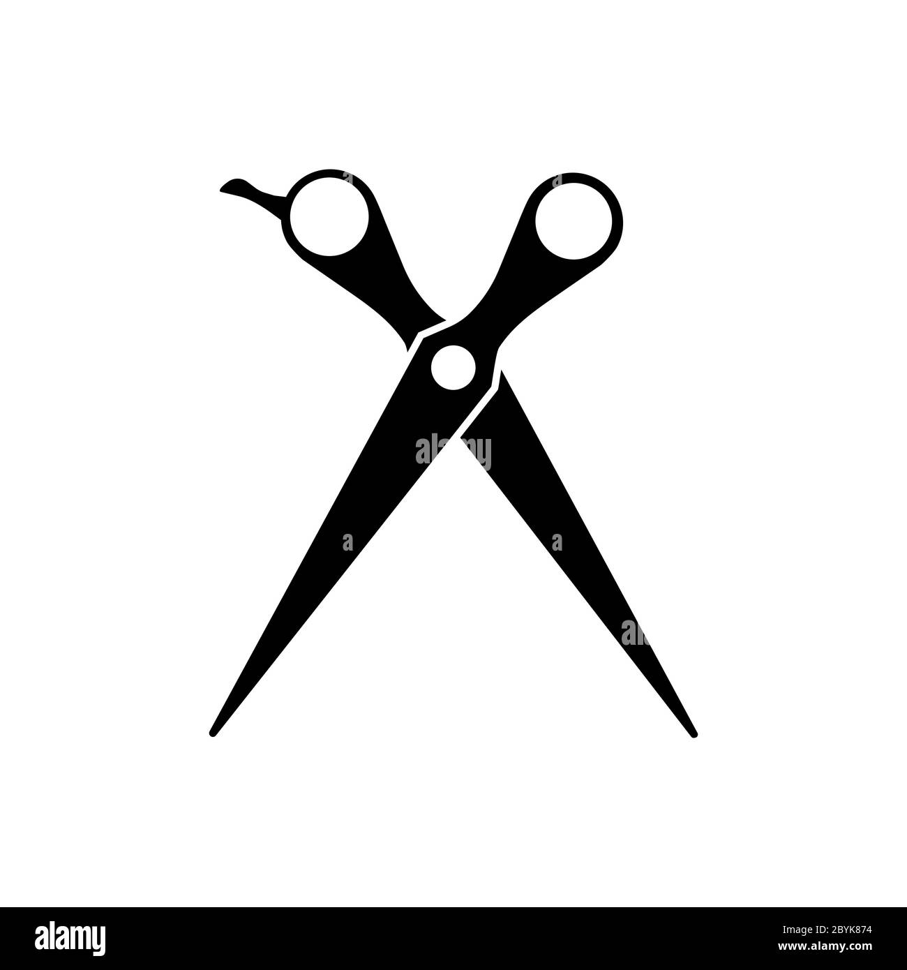 Open scissor in white background icon Royalty Free Vector