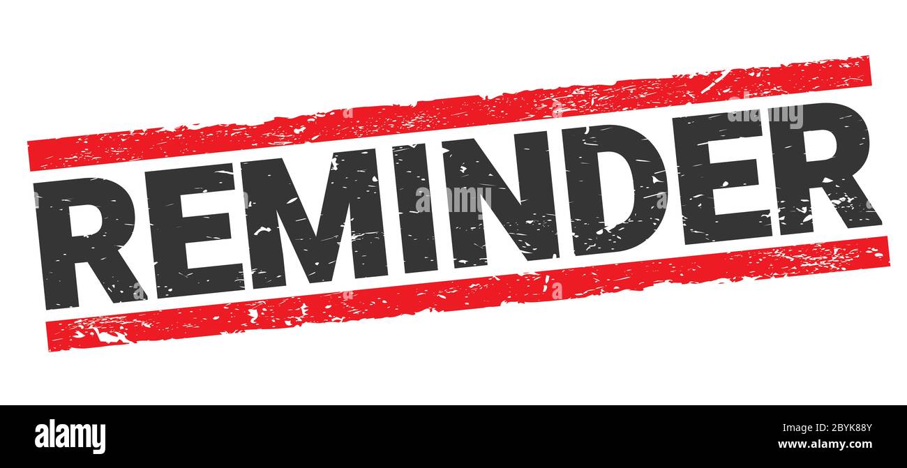Reminder Red Black Stamp Stock Photo Alamy