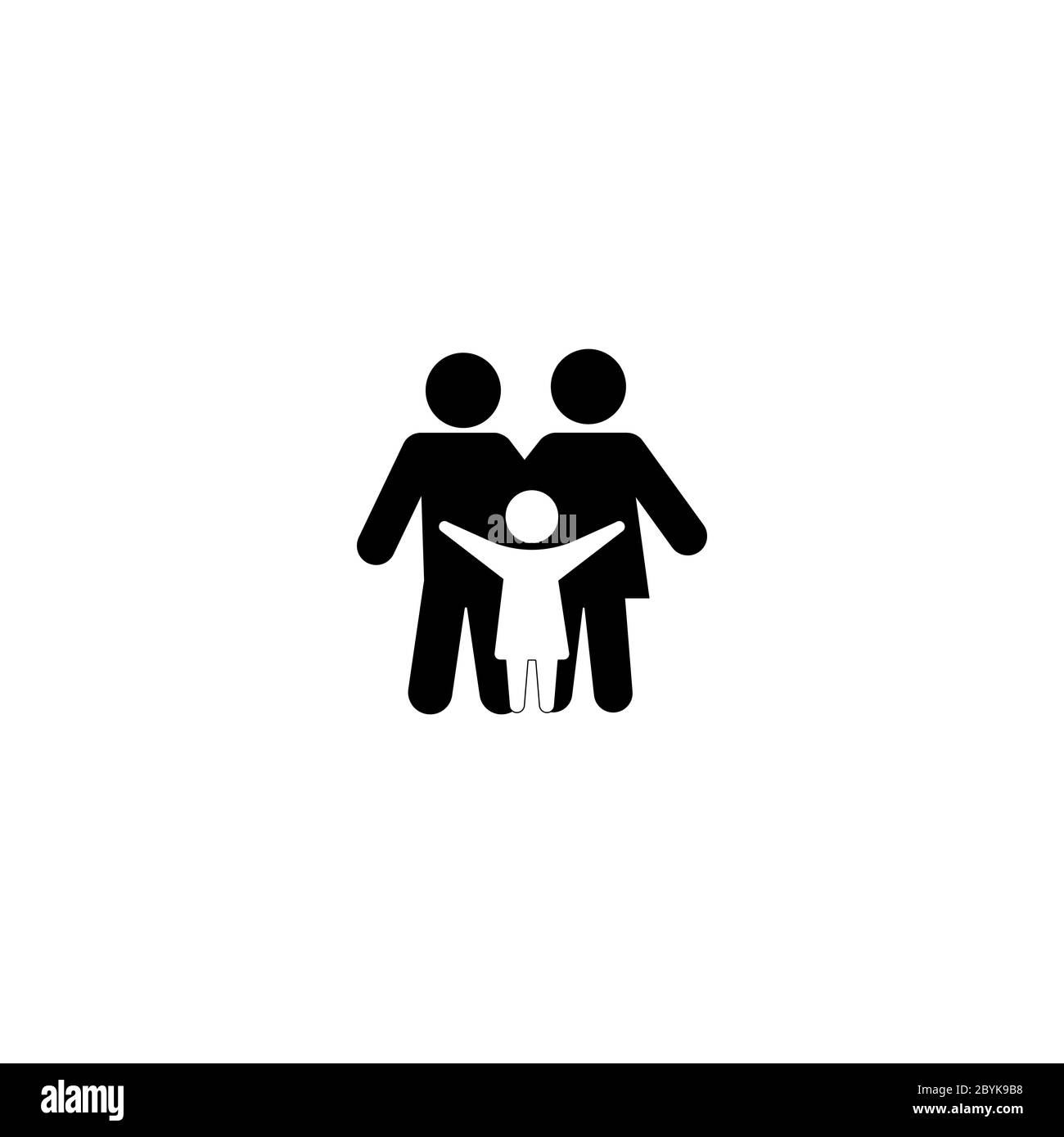 Family icon in black simple design on an isolated background. EPS 10 vector Stock Vector