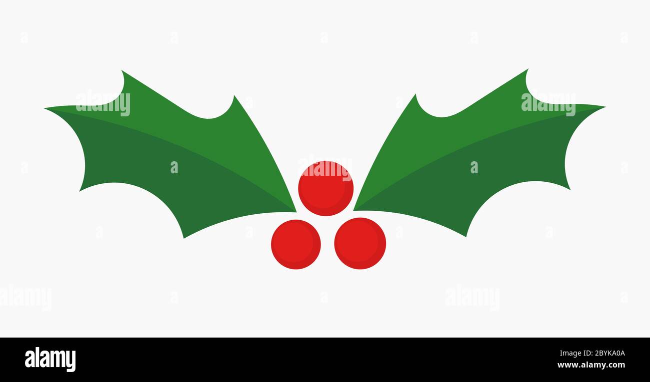 Christmas holly berries icon. Vector illustration Stock Vector Image