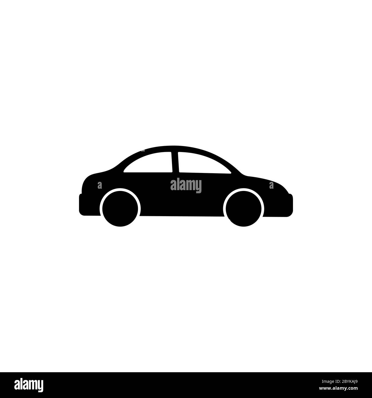 Car icon logo design black symbol isolated on white background. Vector ...