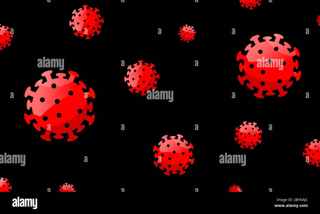 Coronavirus covid19 virus or bacteria background in modern colour design concept. EPS 10 vector. Stock Vector
