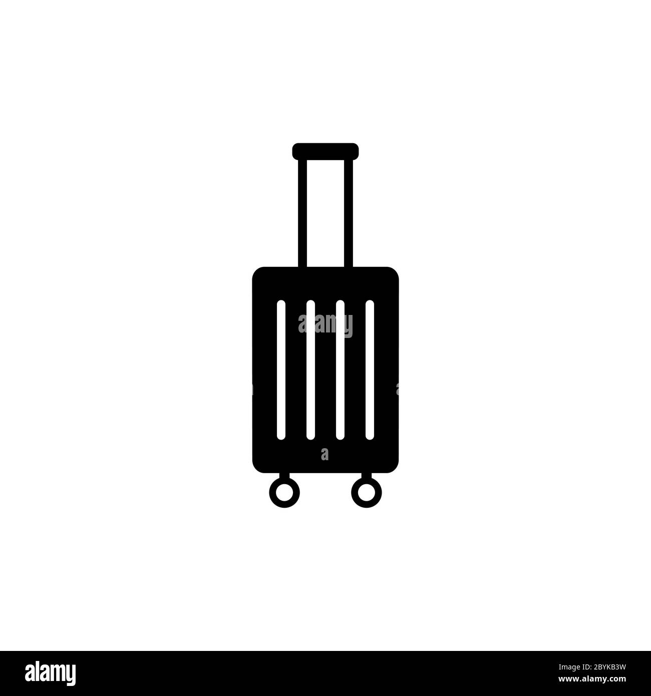 Suitcase or luggage icon logo design black symbol isolated on white  background. Vector EPS 10 Stock Vector Image & Art - Alamy