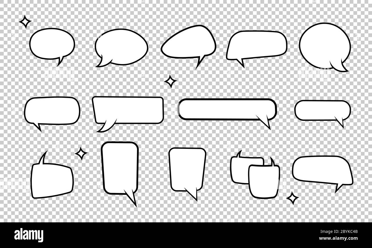 Retro empty comic bubbles icon or speech and thought icon set on ...
