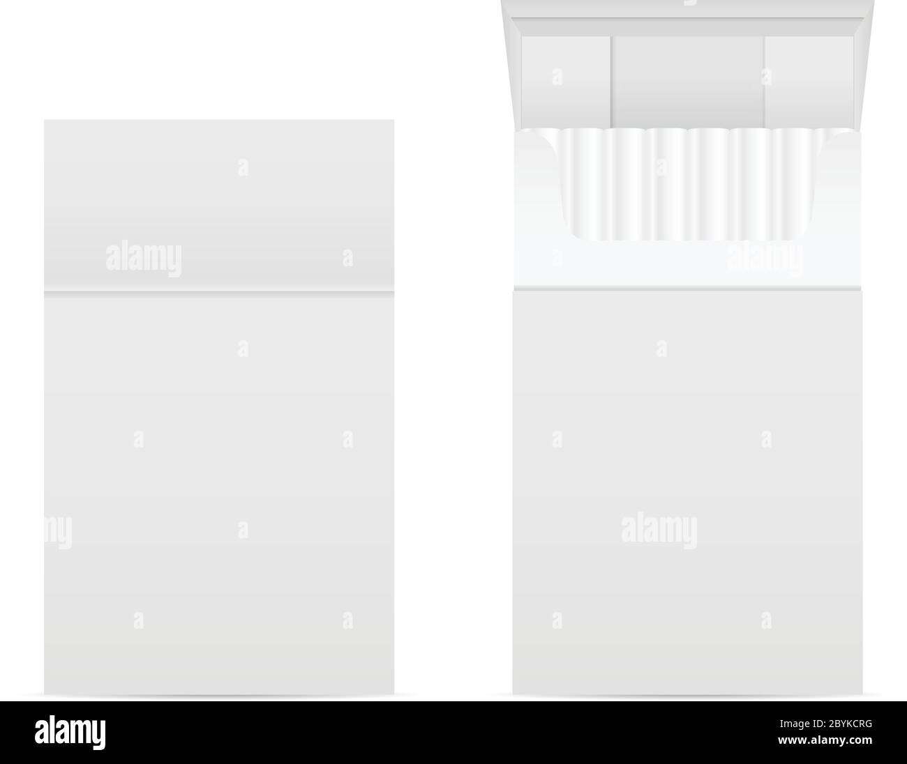 Pack of cigarettes set on a white background. Vector illustration Stock ...