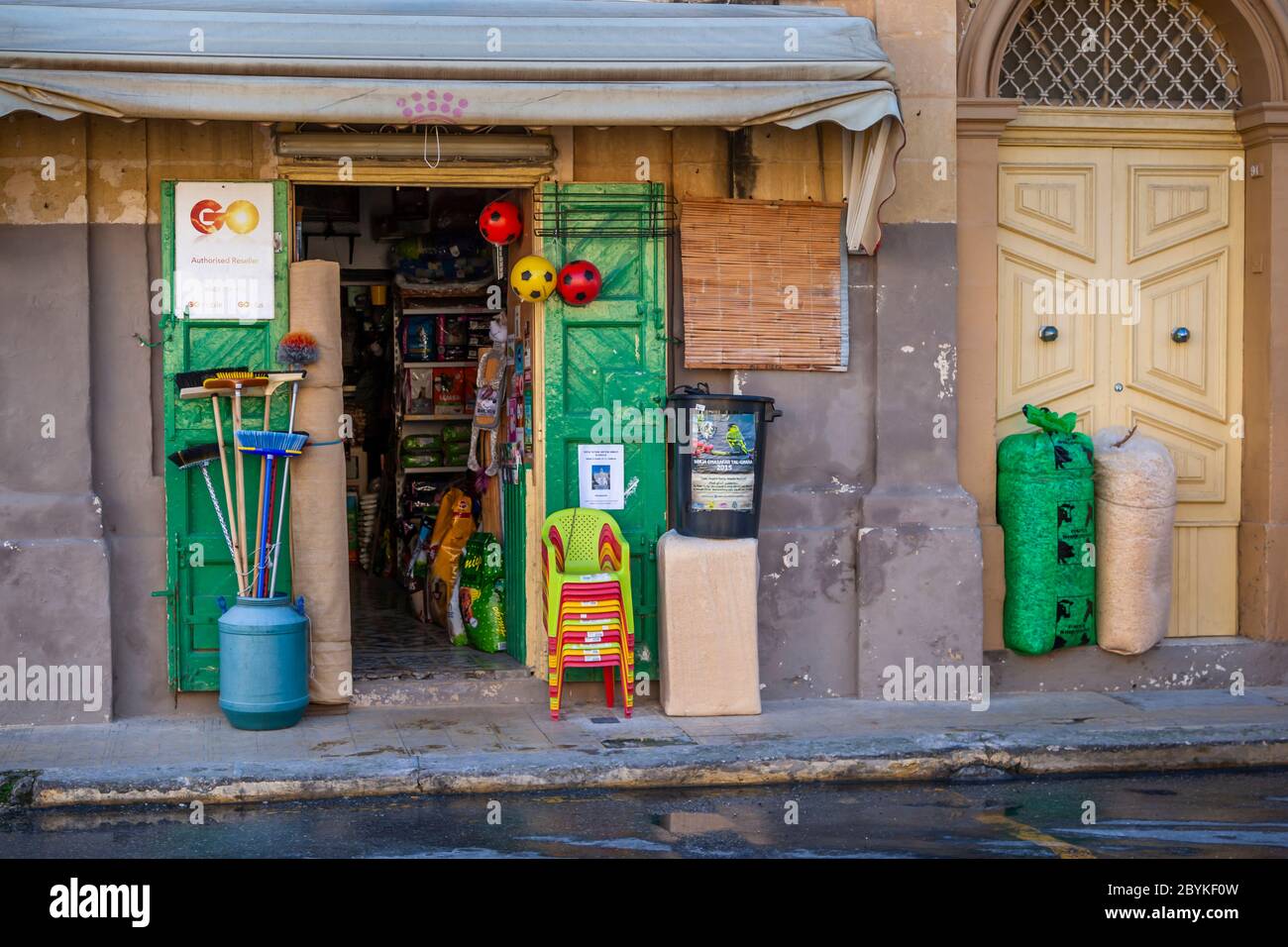 Housewares store in Malta Stock Photo Alamy