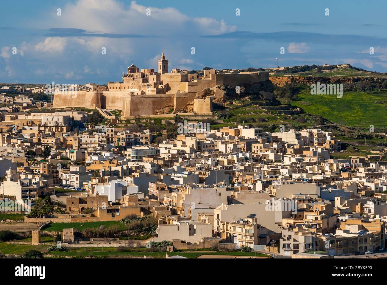 View of the village Xaghra, Gozo, Malta Stock Photo
