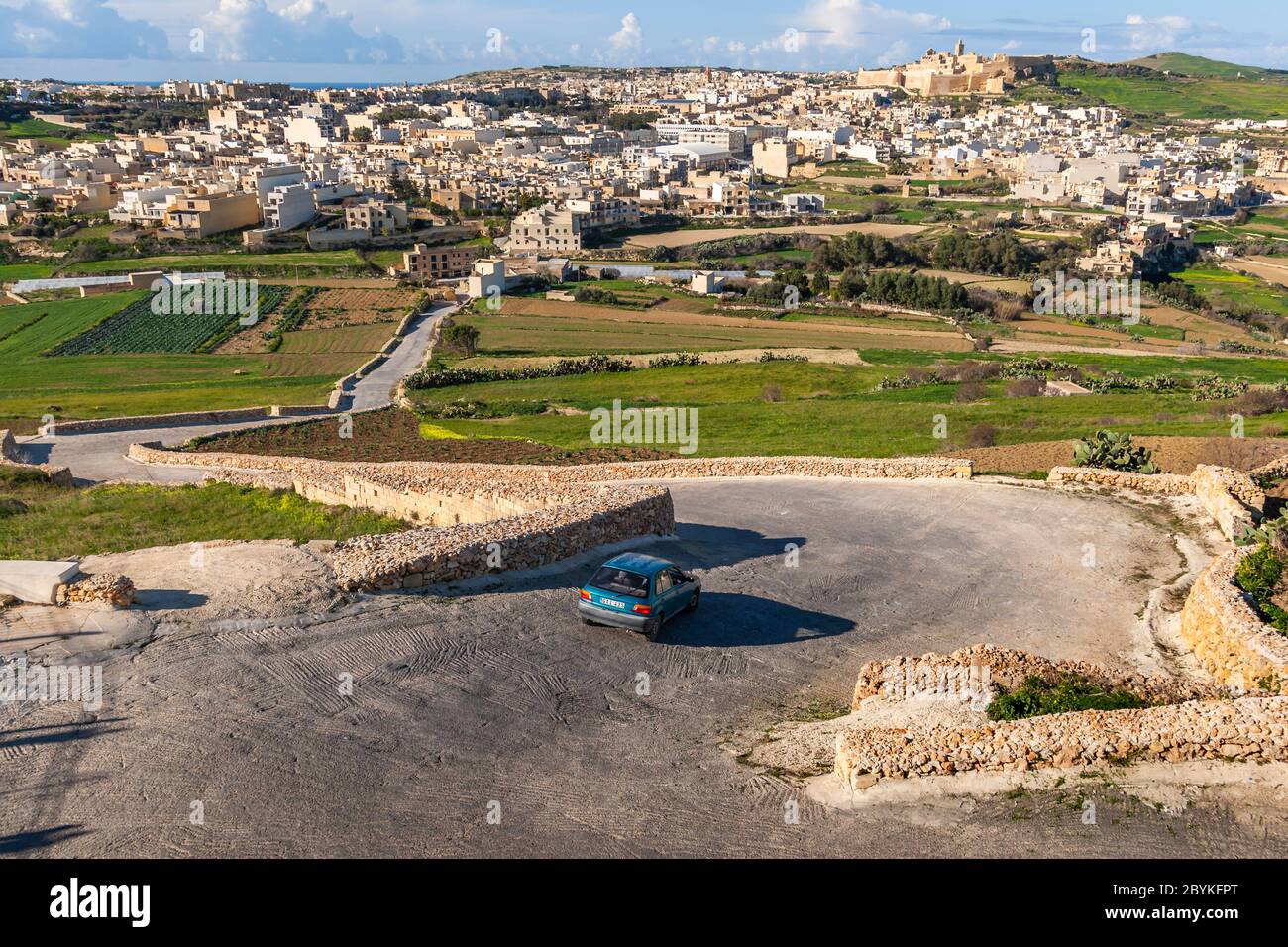 View of the village Xaghra, Gozo, Malta Stock Photo