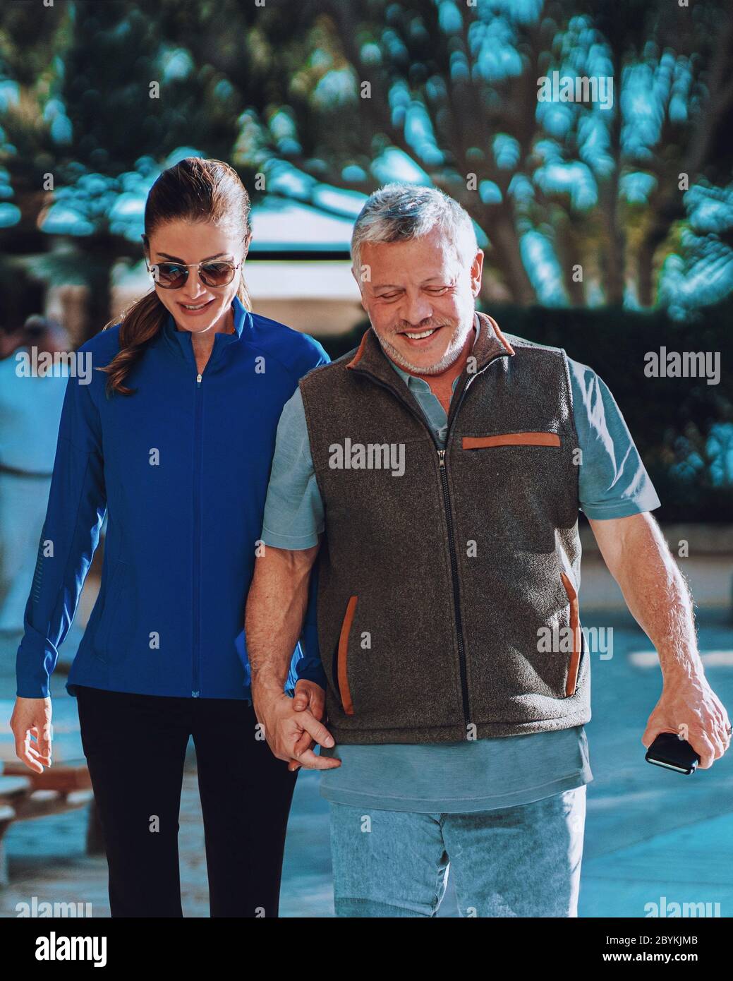 HM Queen Rania Al Abdullah shared a photo on her official Instagram account  today to mark her wedding anniversary with HM King Abdullah II, captioned:  "How could you not fall in love