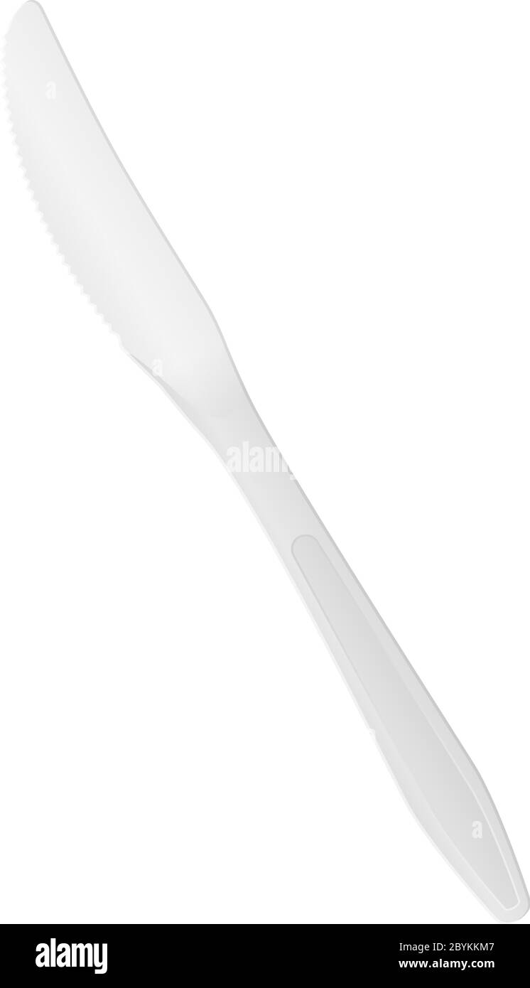 Plastic knife on a white background. Vector illustration Stock Vector Image & Art Alamy