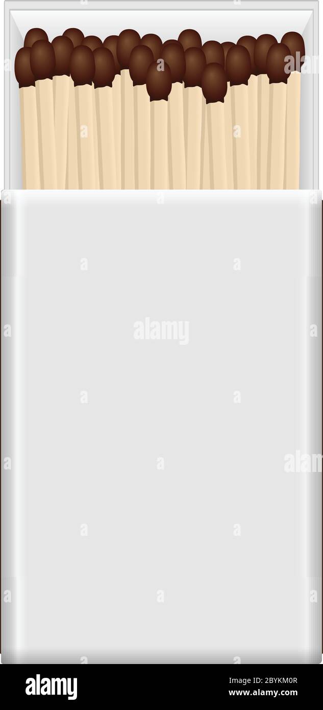 Matchbox on a white background. Vector illustration. Stock Vector