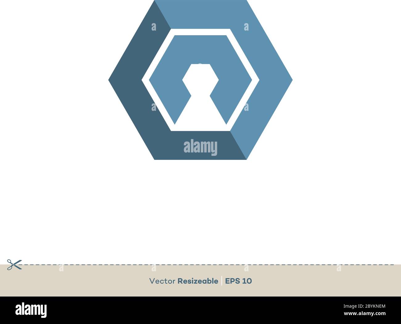 Abstract Hexagon Shape Vector Logo Template Illustration Design. Vector ...