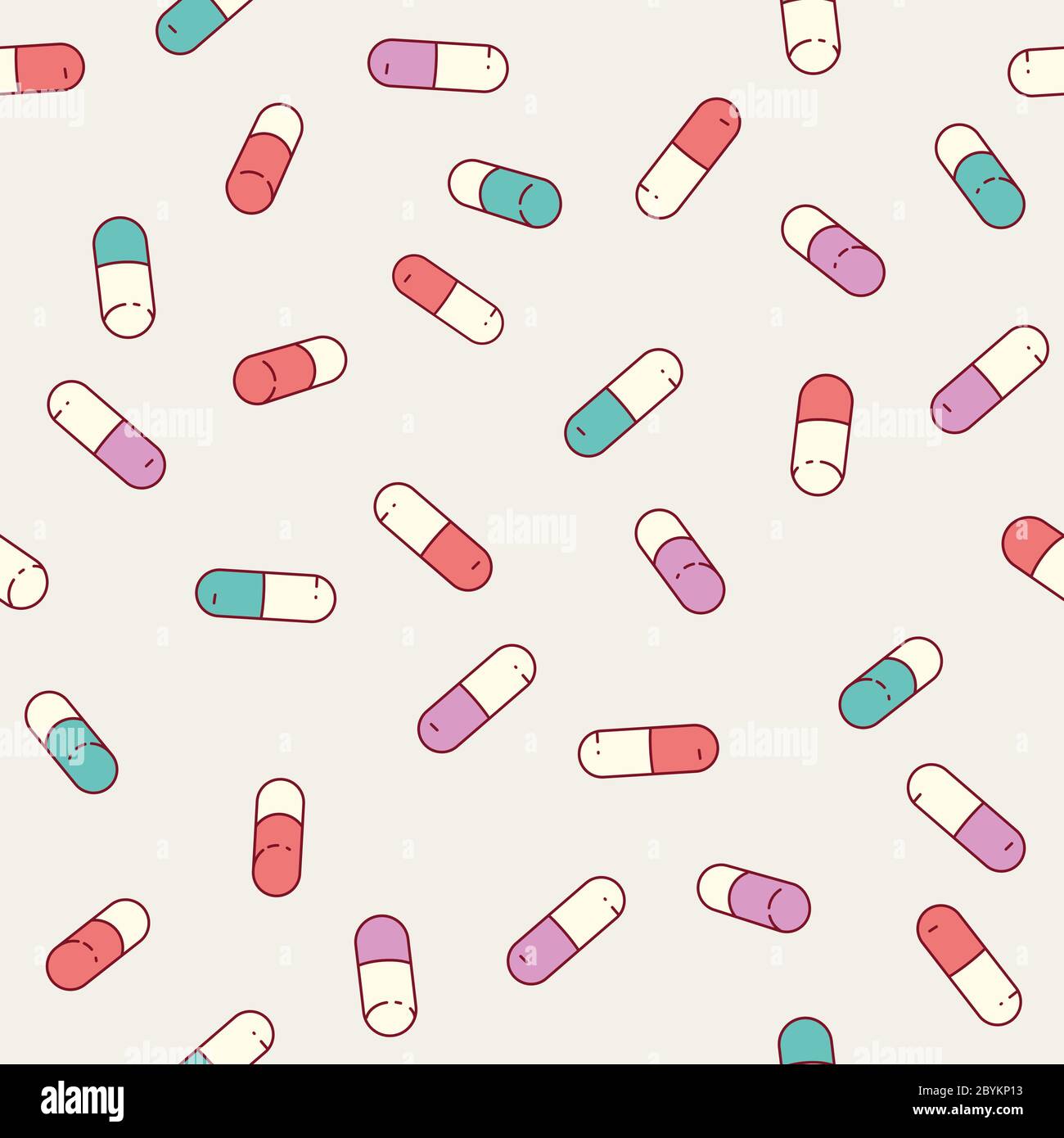 Medical pills seamless pattern. Stock Vector