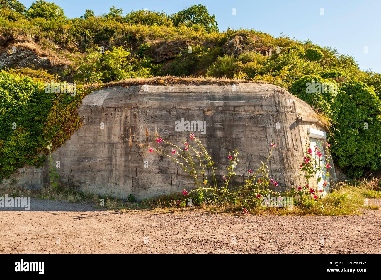 Bunkers in Brittany Stock Photo