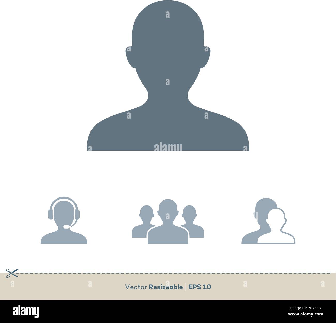 Human Shape Vector Logo Template. Profile, Teamwork, Operator ...