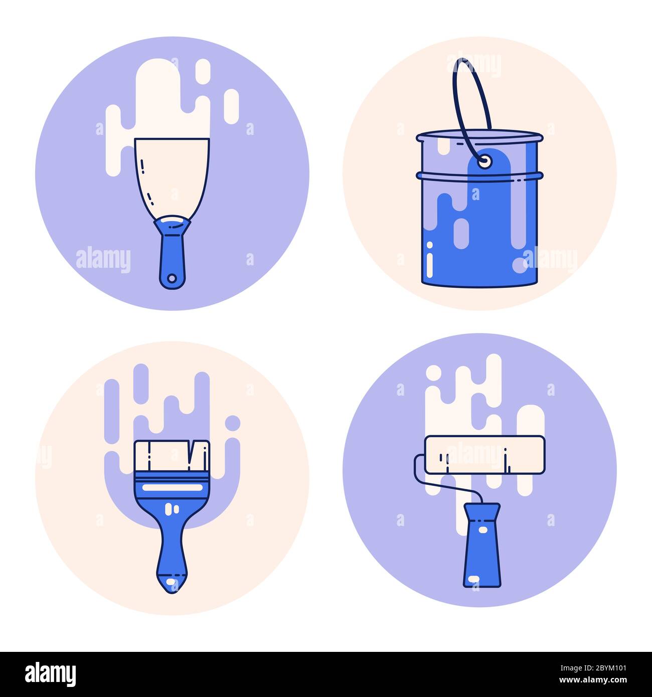 Set of wall painting tools Stock Vector Image & Art Alamy