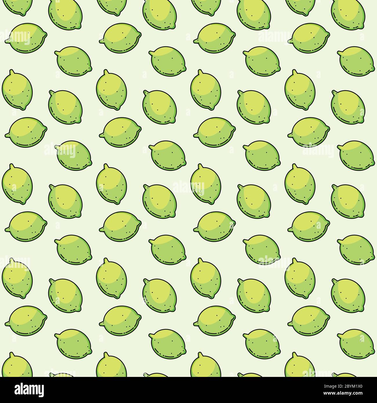 Vector seamless pattern with limes. Stock Vector
