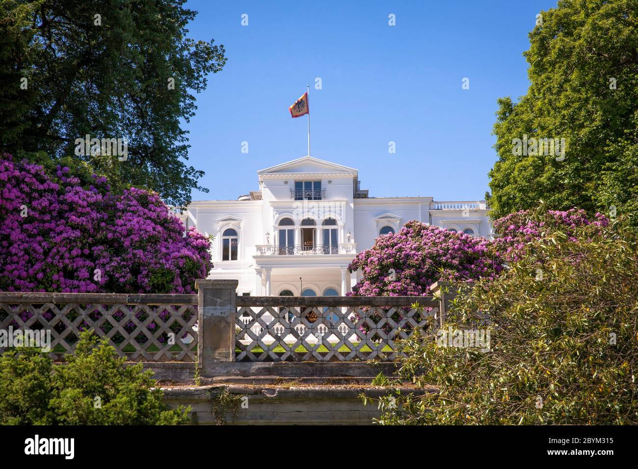 Hammerschmidt Villa, rear view, secondary official seat and secondary official residence for the President of the Federal Republic of Germany, Bonn, N Stock Photo