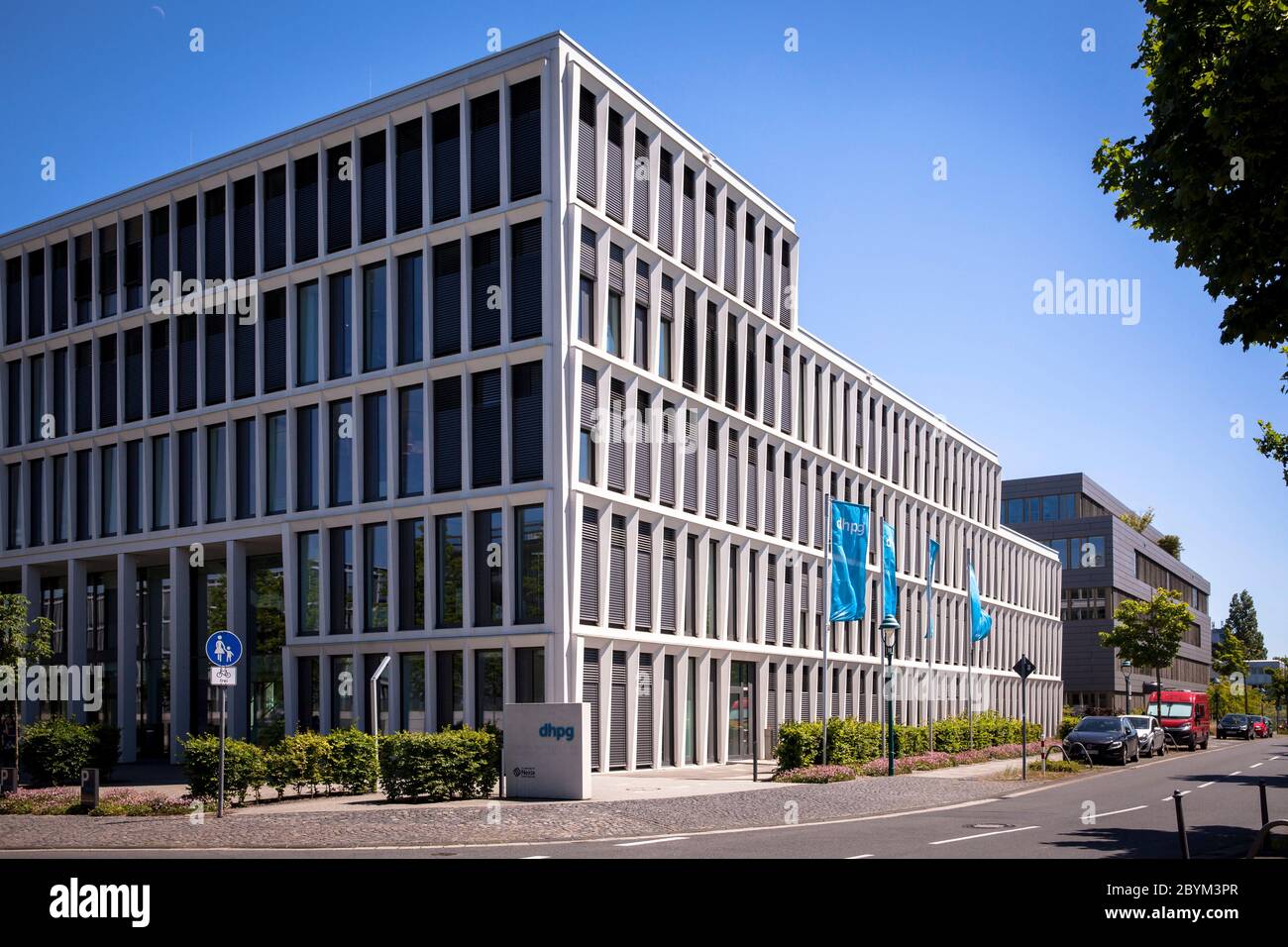 head office of dhpg Dr. Harzem & Partner accounting and tax consulting firm on Marie-Kahle-Allee, Bonn, North Rhine-Westphalia, Germany.  Hauptsitz de Stock Photo