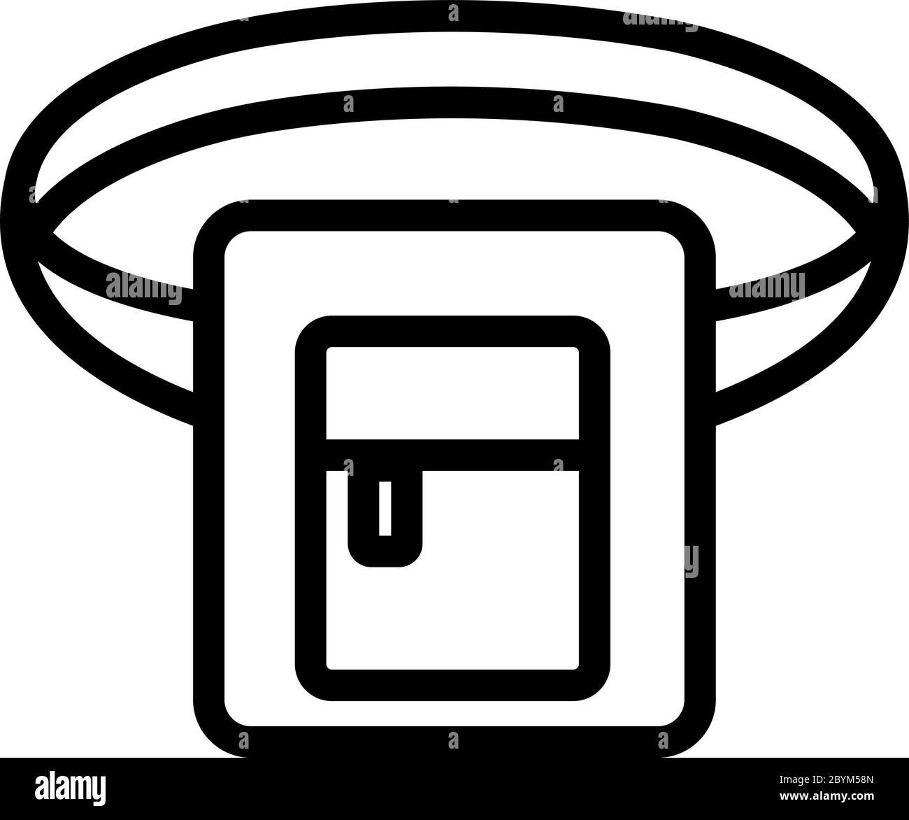 waist bag belt icon vector outline illustration Stock Vector Image