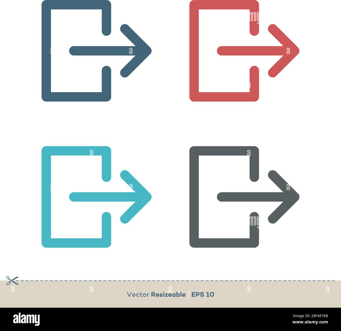 Sign Out Icon Vector Logo Template Illustration Design. Vector EPS 10