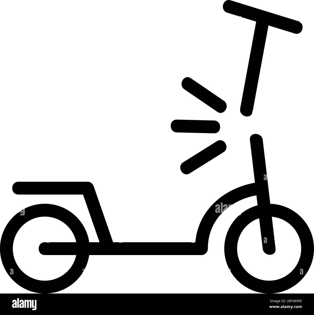 broken scooter icon vector outline illustration Stock Vector Image ...