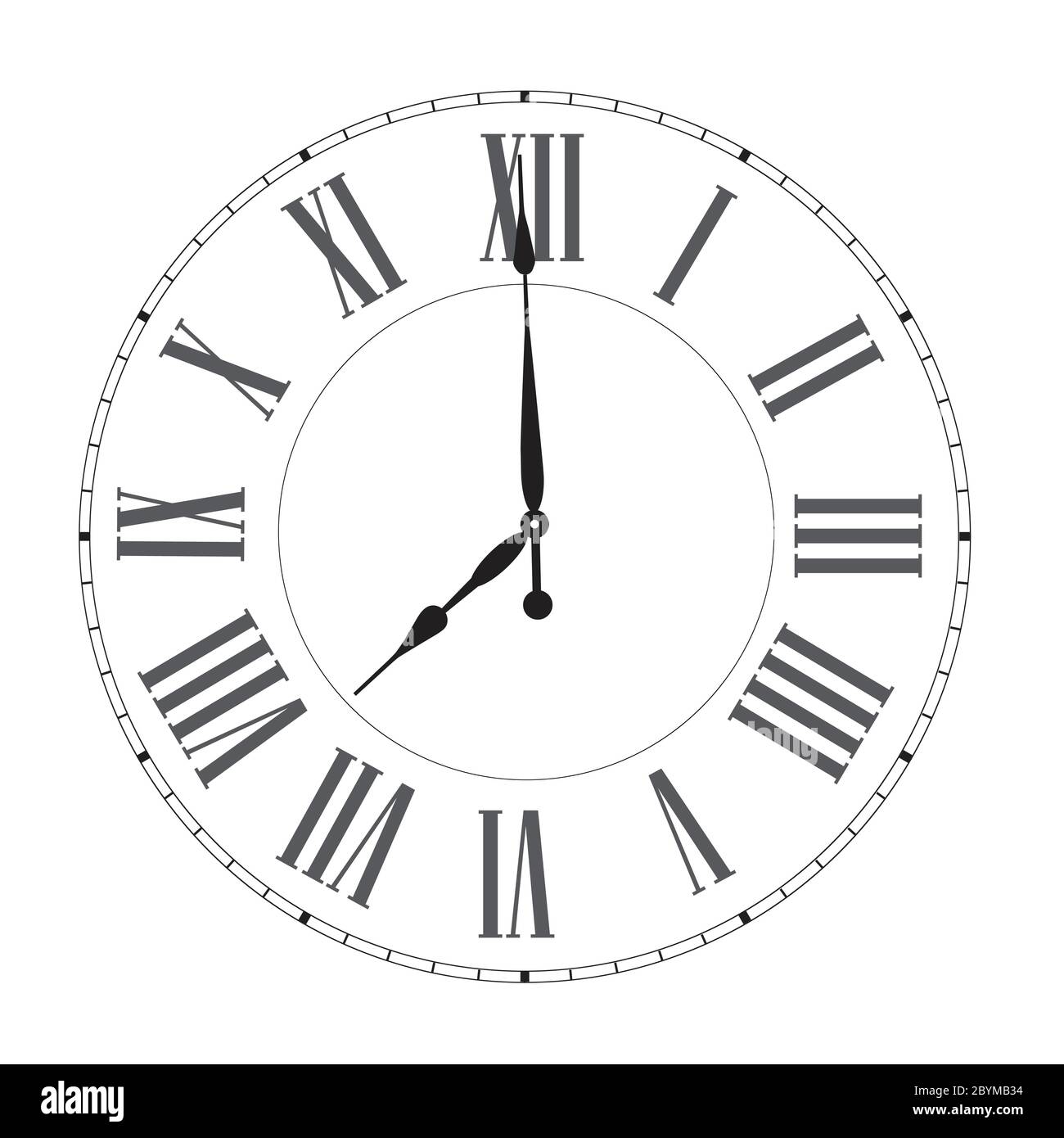 Elegant Roman Numeral Clock Face Vector Stock Vector Image Art