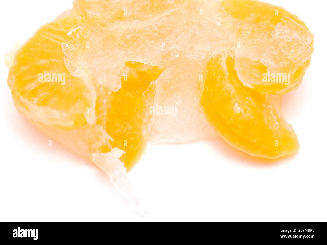 tangerine in ice Stock Photo Alamy