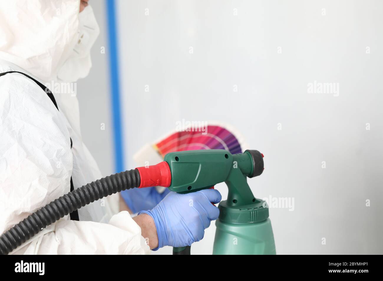 Concentrated foreman at work Stock Photo
