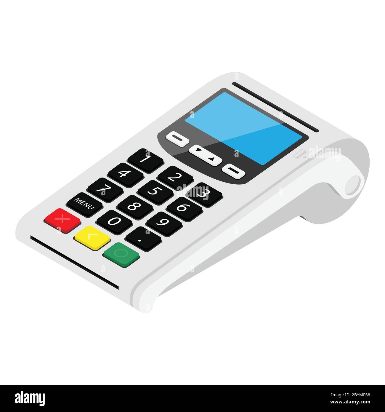 POS Terminal payment machine isolated on white background. Bank Payment  Terminal. Processing NFC payments device. Isometric view Stock Vector Image  & Art - Alamy
