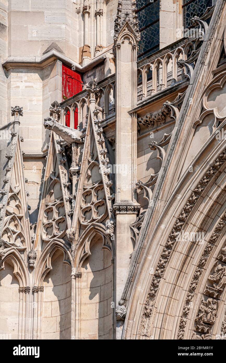 Stonework at the Chateau de Vincennes, Paris, France Stock Photo
