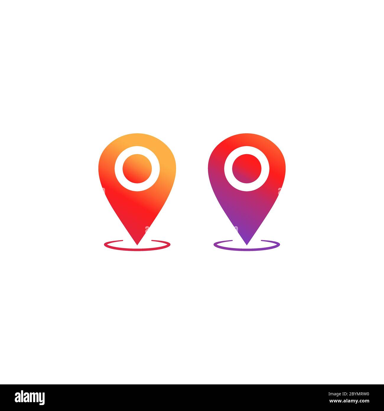 Geo pin, location icon in different colors or geolocation, gps, map pointer  in social media instagram concept for applications, web, app. Isolated  Stock Vector Image & Art - Alamy