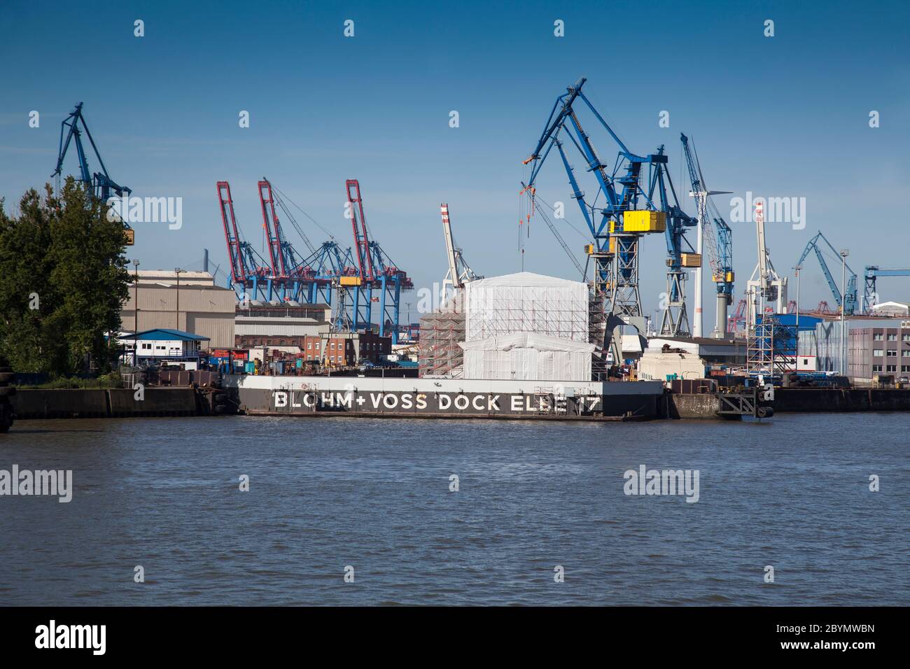 Dry dock of Blohm und Voss, Hamburg, Germany Stock Photo Alamy