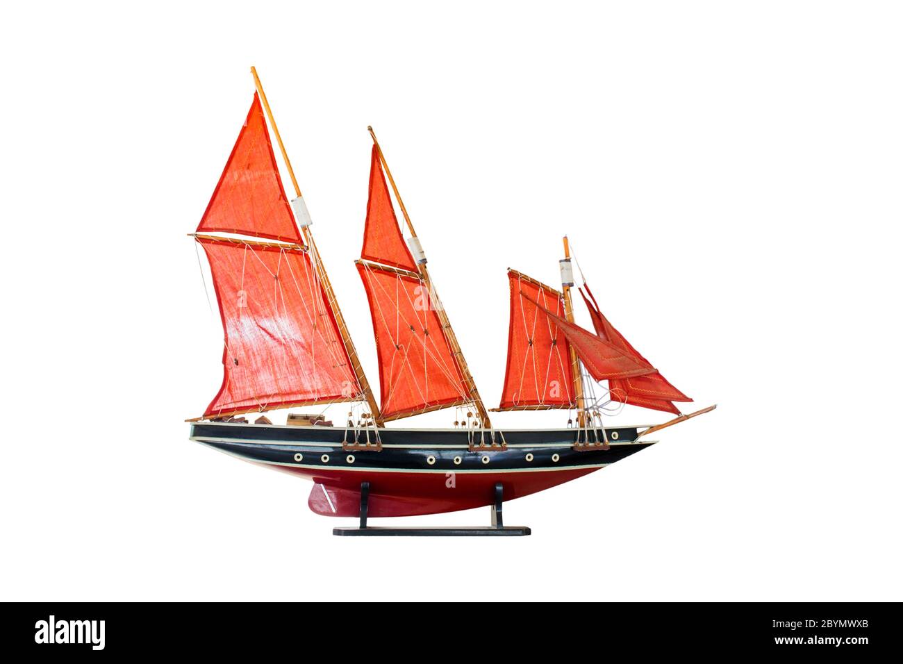 wood model barque, a type of sailing vessel, asia Stock Photo
