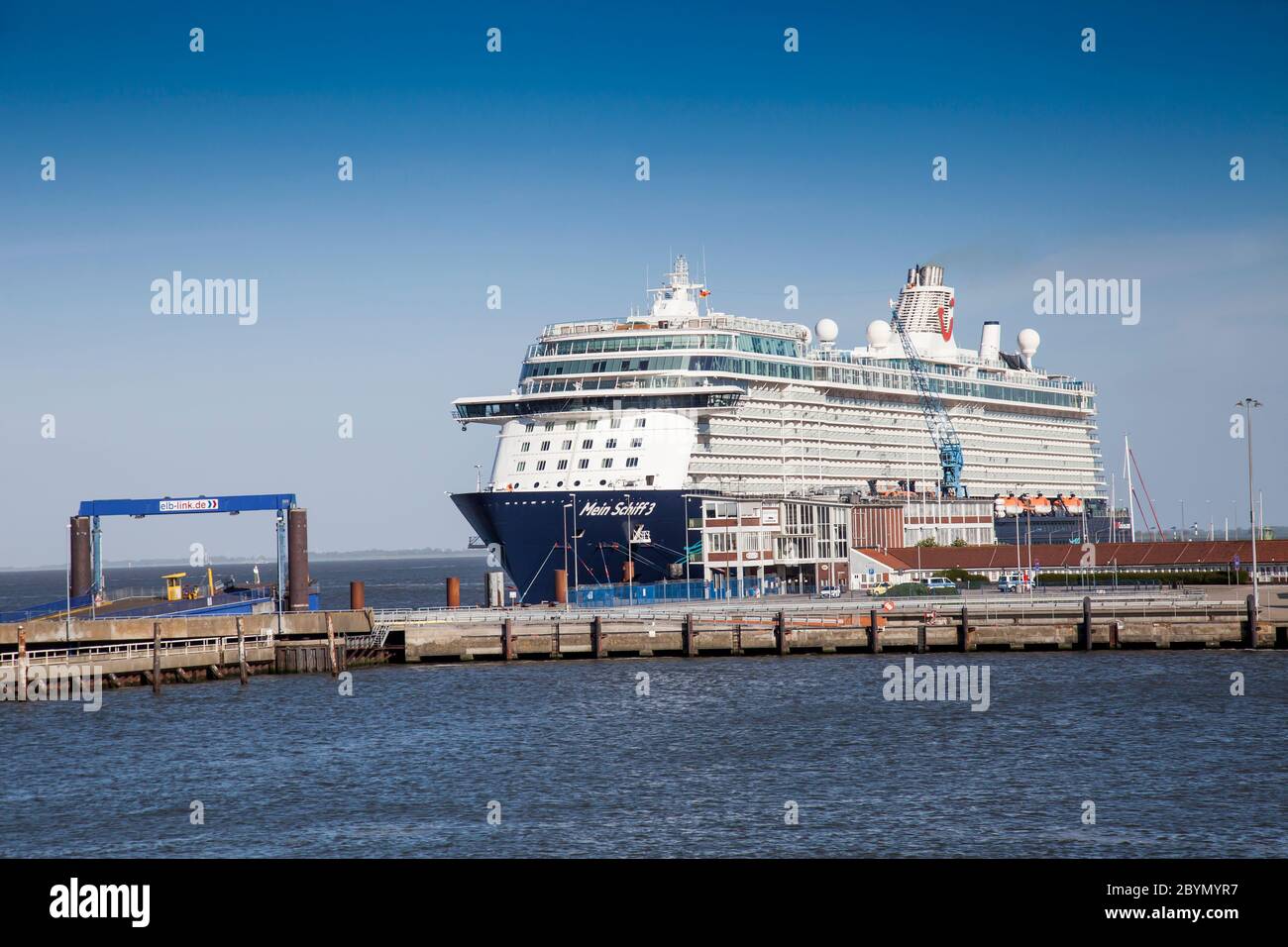 Cruise ship Mein Schiff 3, pier Cuxhaven,Germany, Europe Stock Photo