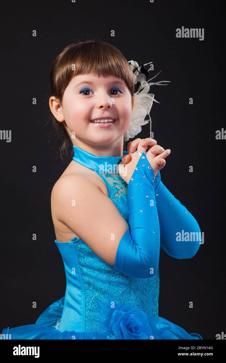 Portrait of cute smiling little girl in princess dress Stock Photo - Alamy