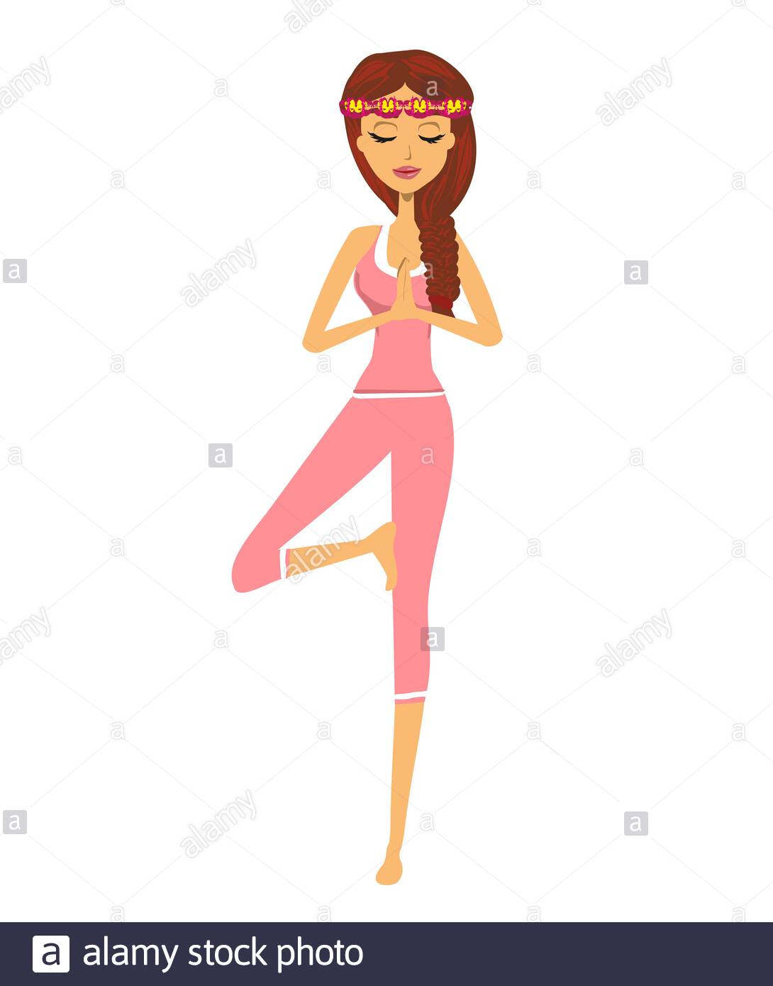 beautiful woman in a traditional yoga pose, isolated character beautiful woman in a traditional yoga pose, isolated character
