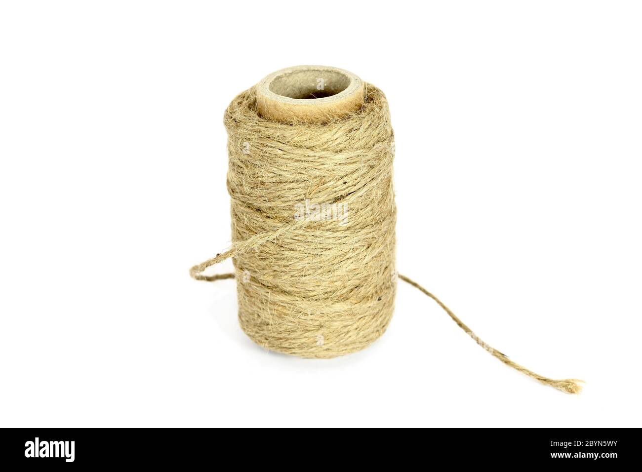 Raime Rope ramie natural rope isolated on the white background Stock Photo - Alamy
