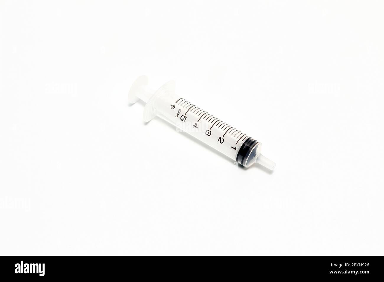 hypodermic syringe of pharmacy isolated on white background Stock Photo