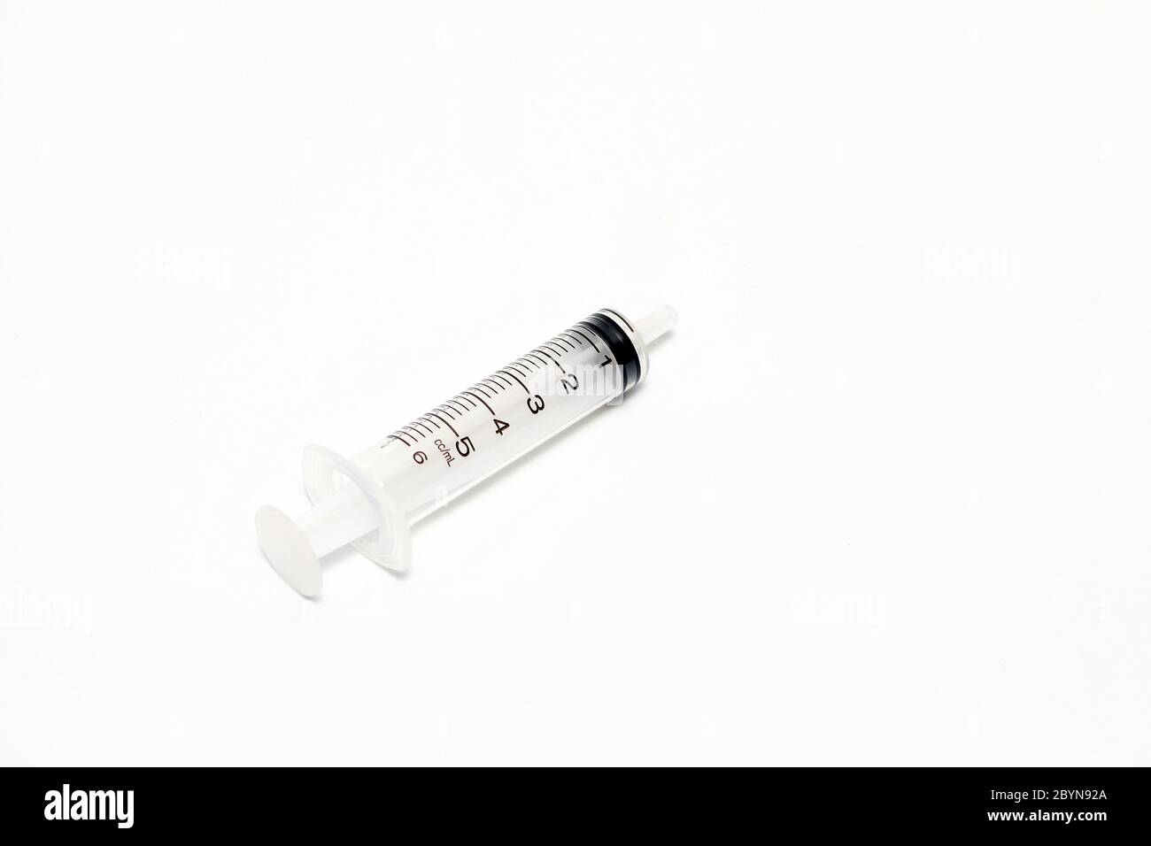 hypodermic syringe of pharmacy isolated on white background Stock Photo