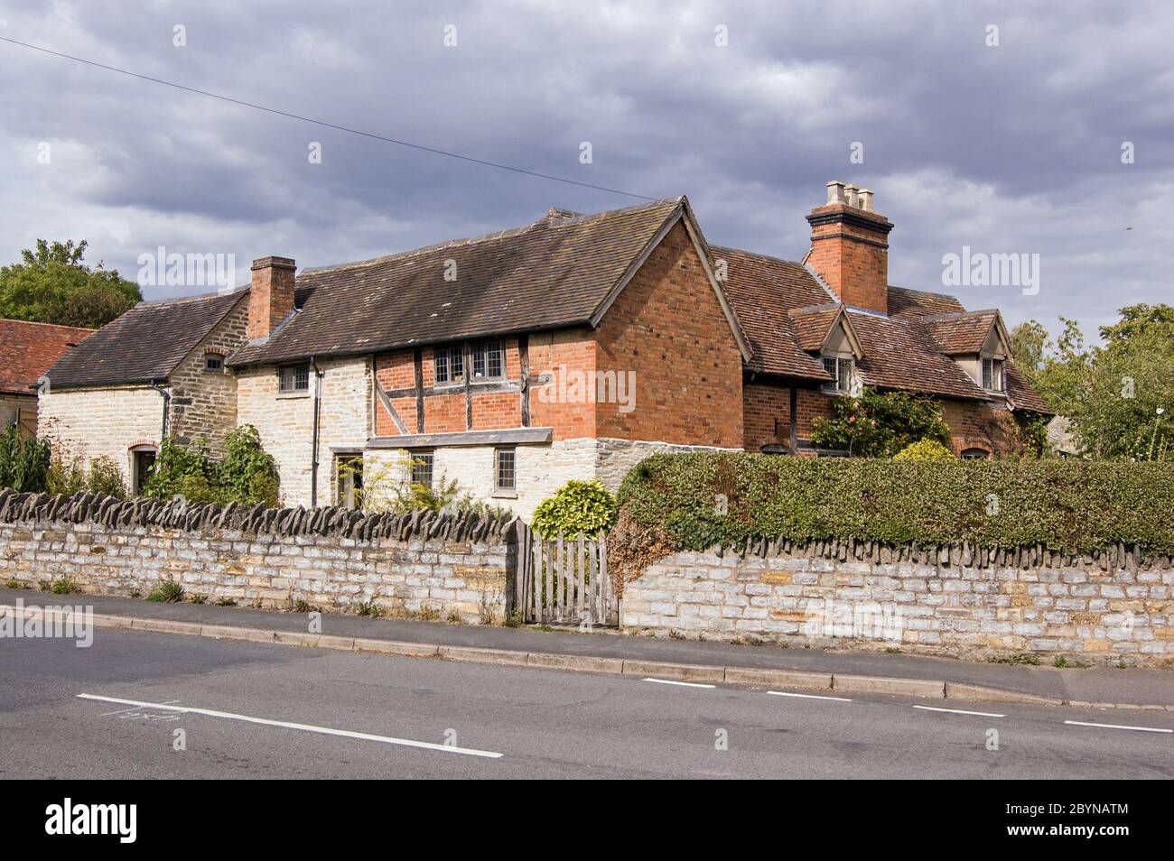 The medieval farmhouse in Wilmcote near Stratford Upon Avon which was home to the mother and grandparents of the playwright William Shakespeare. Stock Photo