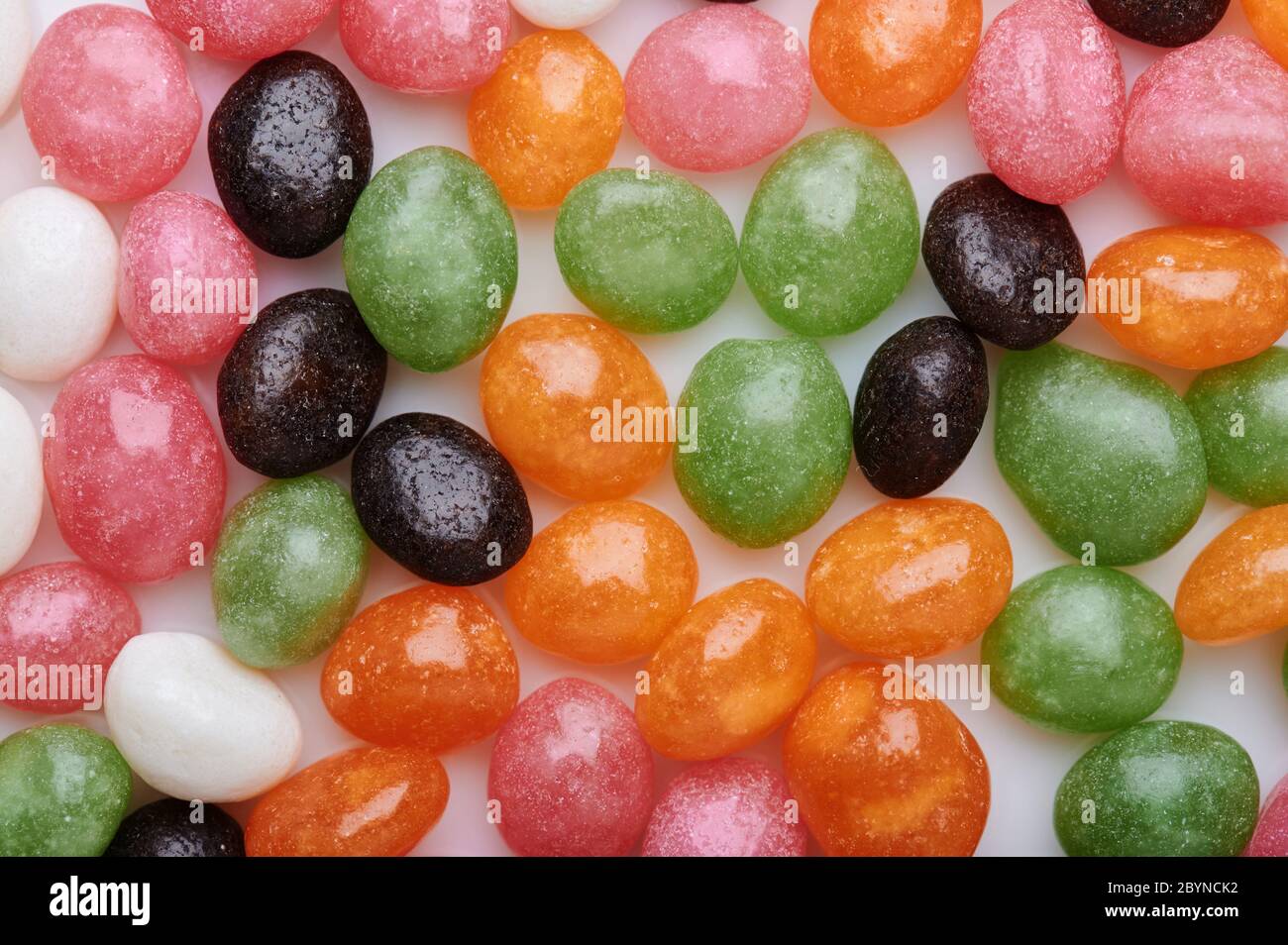 Round colorful sweet candy macro close up view Stock Photo