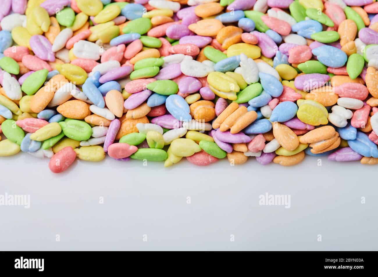 Sweet tasty background with copy space macro close up view Stock Photo