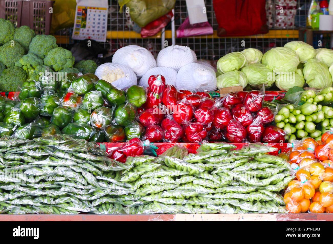 vegetables in market, malaysia Stock Photo Alamy